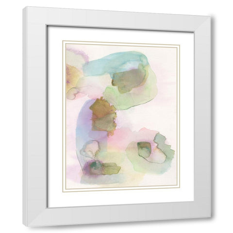 Delighted II White Modern Wood Framed Art Print with Double Matting by Fuchs, Jodi