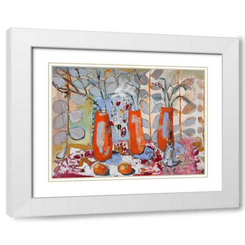 A Fruitful Day White Modern Wood Framed Art Print with Double Matting by Ferrell, Erin McGee
