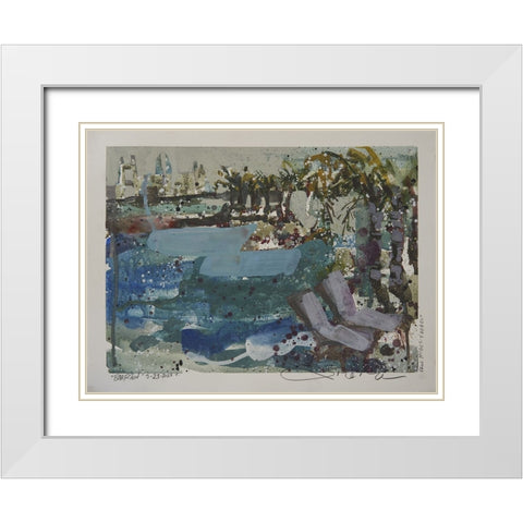 Bahrain Bay  I White Modern Wood Framed Art Print with Double Matting by Ferrell, Erin McGee