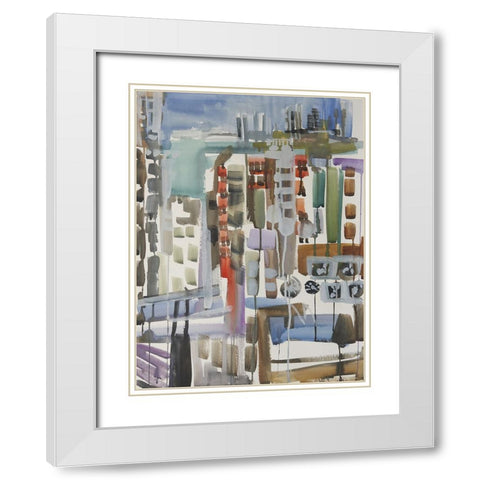 Bahrain City I White Modern Wood Framed Art Print with Double Matting by Ferrell, Erin McGee