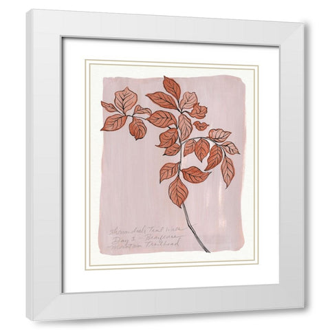 Trail Walk Journal I White Modern Wood Framed Art Print with Double Matting by Marr, Laura