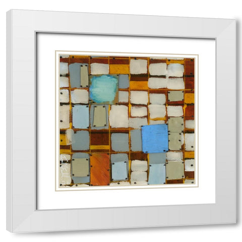 Complexity White Modern Wood Framed Art Print with Double Matting by Ferrell, Erin McGee