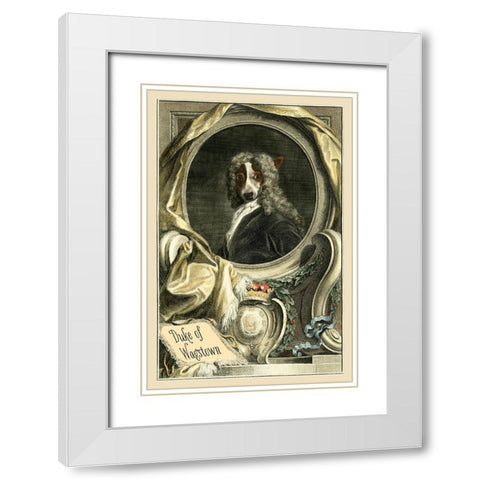 Royal Dog Portrait II White Modern Wood Framed Art Print with Double Matting by Longley, Alicia
