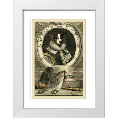 Royal Dog Portrait IV White Modern Wood Framed Art Print with Double Matting by Longley, Alicia