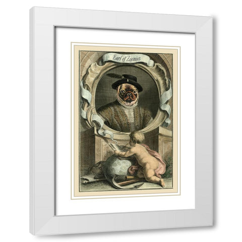 Royal Dog Portrait V White Modern Wood Framed Art Print with Double Matting by Longley, Alicia
