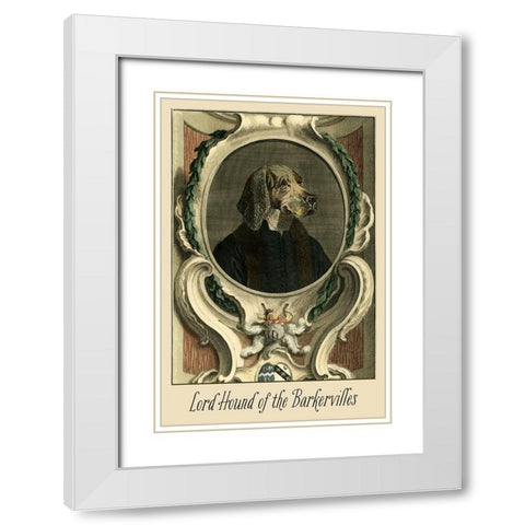 Royal Dog Portrait VI White Modern Wood Framed Art Print with Double Matting by Longley, Alicia