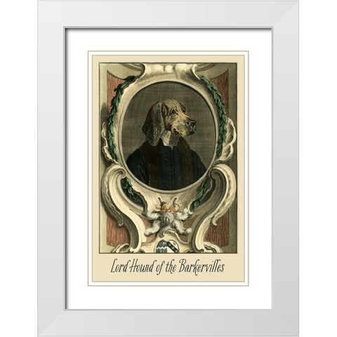 Royal Dog Portrait VI White Modern Wood Framed Art Print with Double Matting by Longley, Alicia