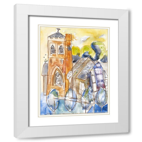 Episcopal Church of St. Mary II White Modern Wood Framed Art Print with Double Matting by Ferrell, Erin McGee