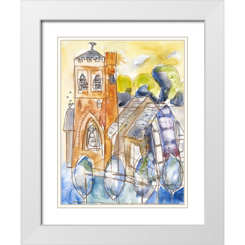 Episcopal Church of St. Mary II White Modern Wood Framed Art Print with Double Matting by Ferrell, Erin McGee