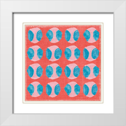 Square and Circles II White Modern Wood Framed Art Print with Double Matting by Wang, Melissa