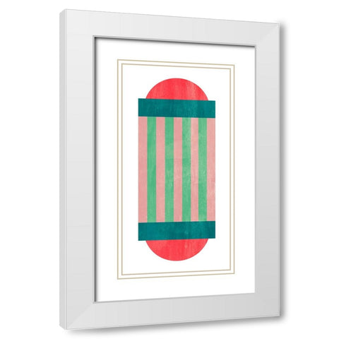 Sweet Blocks I White Modern Wood Framed Art Print with Double Matting by Wang, Melissa