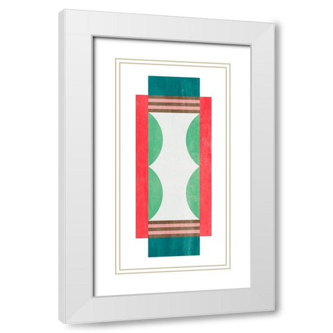 Sweet Blocks III White Modern Wood Framed Art Print with Double Matting by Wang, Melissa