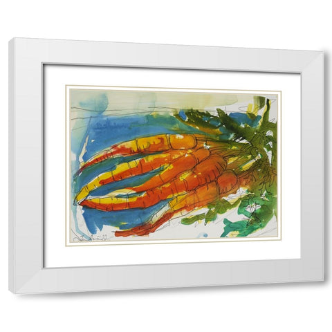 Fresh Carrots II White Modern Wood Framed Art Print with Double Matting by Ferrell, Erin McGee