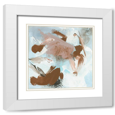 Free as Air VI White Modern Wood Framed Art Print with Double Matting by Wang, Melissa