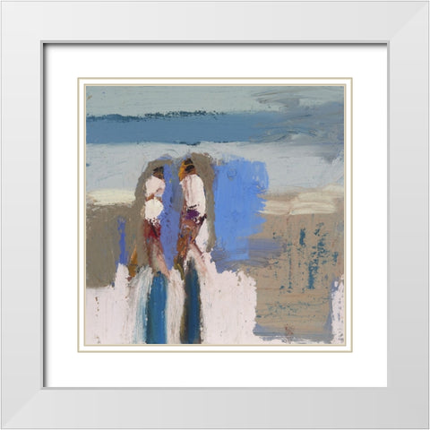 Shell Gathers VI White Modern Wood Framed Art Print with Double Matting by Ferrell, Erin McGee