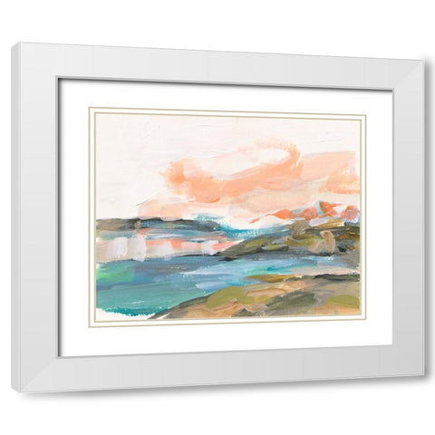 Dawn Breaking I White Modern Wood Framed Art Print with Double Matting by Wang, Melissa