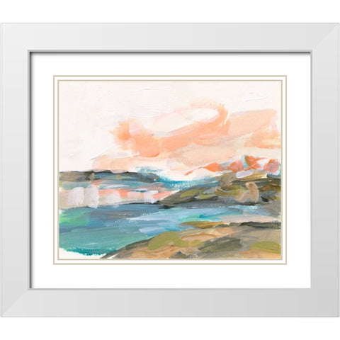 Dawn Breaking I White Modern Wood Framed Art Print with Double Matting by Wang, Melissa