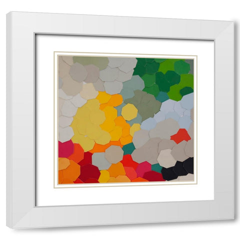 Fruit in Bowl I White Modern Wood Framed Art Print with Double Matting by Good, Coco
