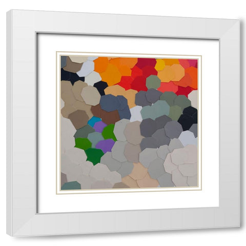 Fruit in Bowl II White Modern Wood Framed Art Print with Double Matting by Good, Coco