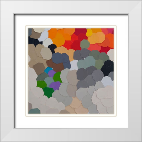 Fruit in Bowl II White Modern Wood Framed Art Print with Double Matting by Good, Coco