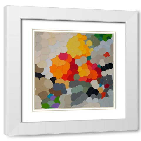Fruit in Bowl III White Modern Wood Framed Art Print with Double Matting by Good, Coco