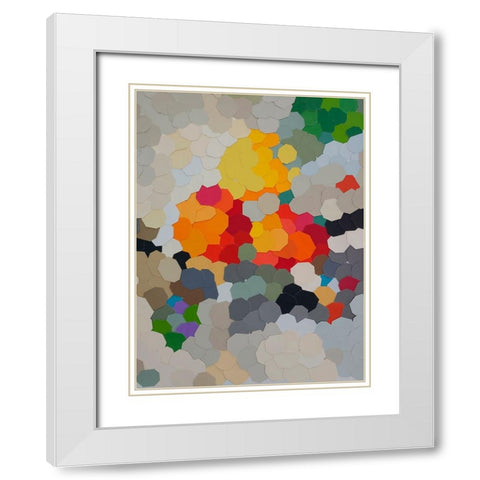 Fruit in Bowl IV White Modern Wood Framed Art Print with Double Matting by Good, Coco
