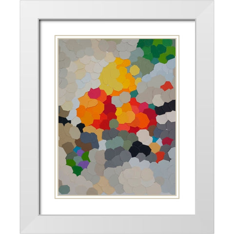 Fruit in Bowl IV White Modern Wood Framed Art Print with Double Matting by Good, Coco