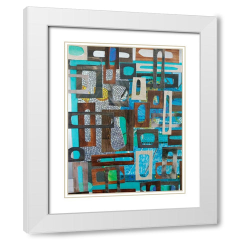 Pompeii Baths II White Modern Wood Framed Art Print with Double Matting by Good, Coco