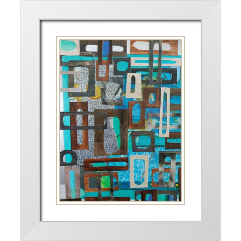 Pompeii Baths II White Modern Wood Framed Art Print with Double Matting by Good, Coco