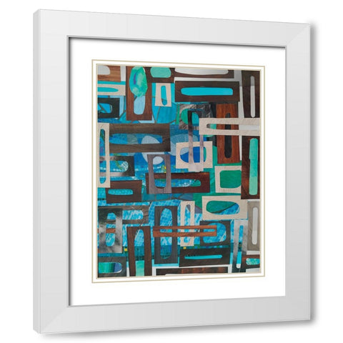 Pompeii Baths III White Modern Wood Framed Art Print with Double Matting by Good, Coco