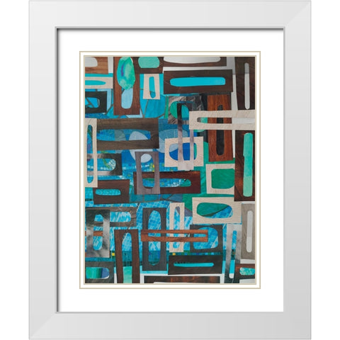 Pompeii Baths III White Modern Wood Framed Art Print with Double Matting by Good, Coco