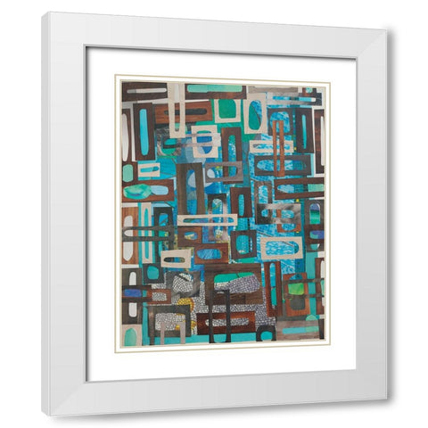 Pompeii Baths IV White Modern Wood Framed Art Print with Double Matting by Good, Coco