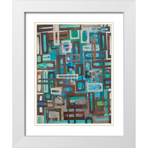 Pompeii Baths IV White Modern Wood Framed Art Print with Double Matting by Good, Coco