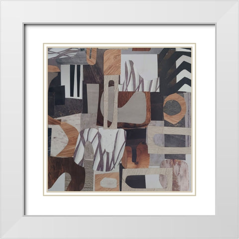 Safari Camp Serengeti I White Modern Wood Framed Art Print with Double Matting by Good, Coco