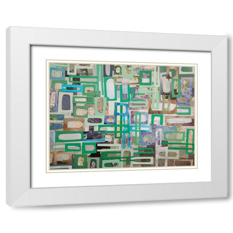 Yucatan Mayan Village IV White Modern Wood Framed Art Print with Double Matting by Good, Coco