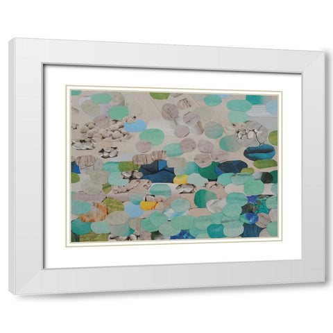 Shimmering Shoreline White Modern Wood Framed Art Print with Double Matting by Good, Coco