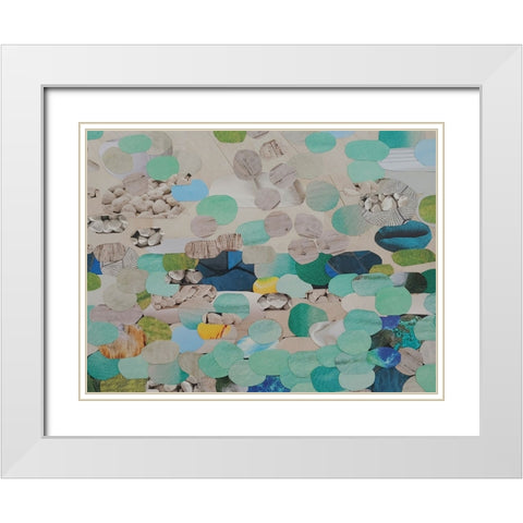 Shimmering Shoreline White Modern Wood Framed Art Print with Double Matting by Good, Coco