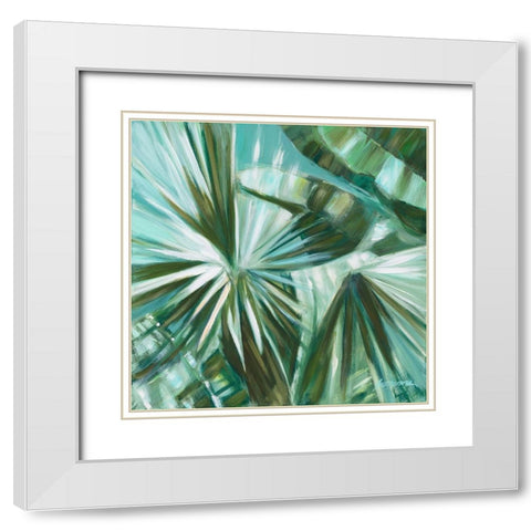 Verde Jungle White Modern Wood Framed Art Print with Double Matting by Wilkins, Suzanne