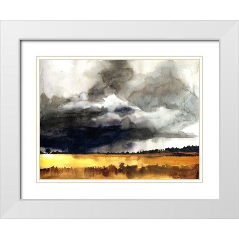 Bold Sky View II White Modern Wood Framed Art Print with Double Matting by McCreery, Paul