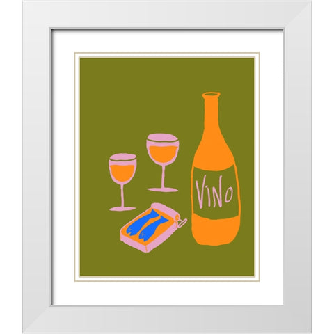 Before the Meal I White Modern Wood Framed Art Print with Double Matting by Sizemore, Natalie