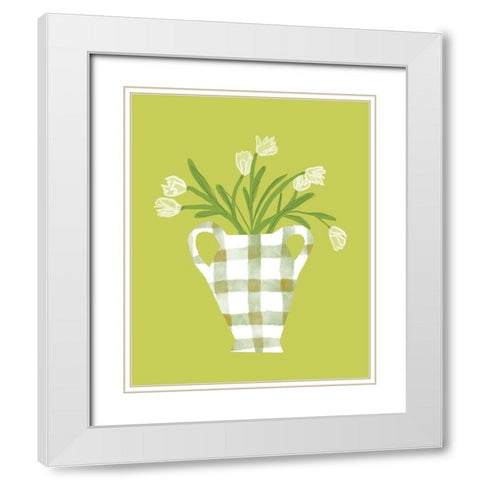 The Daily Tulip II White Modern Wood Framed Art Print with Double Matting by Sizemore, Natalie