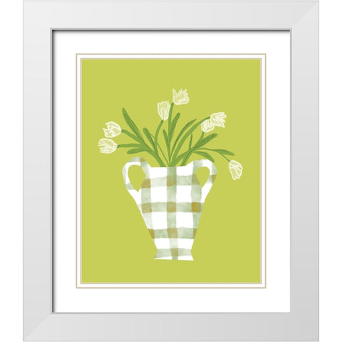 The Daily Tulip II White Modern Wood Framed Art Print with Double Matting by Sizemore, Natalie