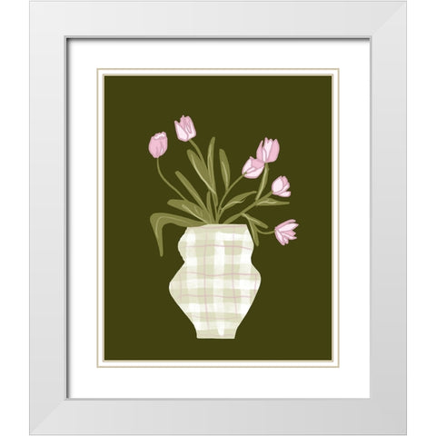 The Daily Tulip III White Modern Wood Framed Art Print with Double Matting by Sizemore, Natalie