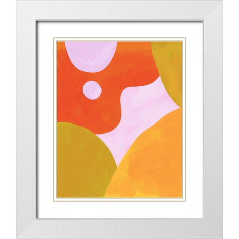 Tilting Planet I White Modern Wood Framed Art Print with Double Matting by Sizemore, Natalie