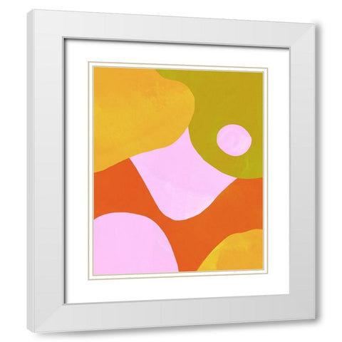 Tilting Planet II White Modern Wood Framed Art Print with Double Matting by Sizemore, Natalie