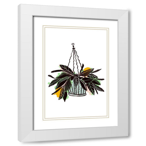 Plant Pop I White Modern Wood Framed Art Print with Double Matting by Ewer, Rebekah
