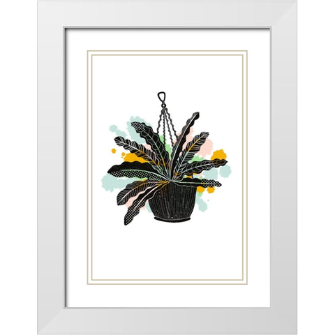 Plant Pop III White Modern Wood Framed Art Print with Double Matting by Ewer, Rebekah