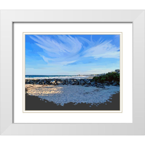 A Day on the Coast White Modern Wood Framed Art Print with Double Matting by Kalina, Emily