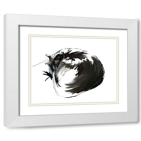 Asher II White Modern Wood Framed Art Print with Double Matting by Kalina, Emily