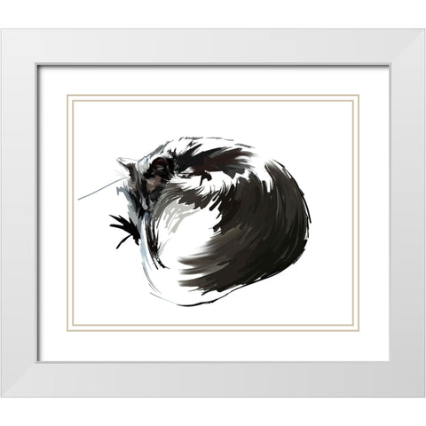 Asher II White Modern Wood Framed Art Print with Double Matting by Kalina, Emily